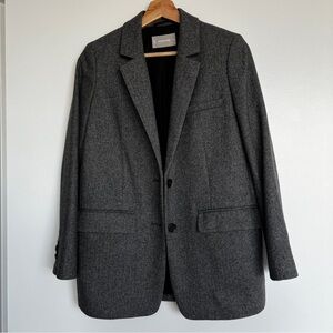 Everlane oversized wool blazer in herringbone